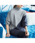 【ティアクラッセ/Tiaclasse】の【洗える】配色ドルマンニットチュニック グレー|ID: prp329100004674398 ipo3291000000033781311