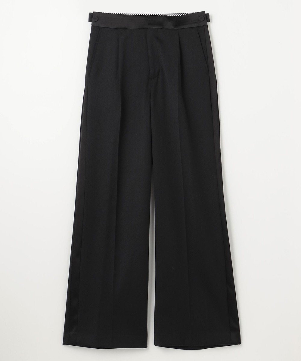 【グレース コンチネンタル/GRACE CONTINENTAL】のタキシードワイドパンツ 人気、トレンドファッション・服の通販 founy(ファニー) 　ファッション　Fashion　レディースファッション　Fashion for Women　パンツ　Pants & Trousers　おすすめ　Recommended / Our Picks　サテン　Satin, Glossy Fabric　ジャケット　Jacket, Outerwear　セットアップ　Set-Up, Coordinated Outfit　センター　Center, Center Line　フランス　France, French　ワイド　Wide, Wide Fit　別注　Limited Edition, Custom Order　夏　Summer　S/S・春夏　SS, Spring/Summer, Warm Season　A/W・秋冬　Autumn/Winter　 other-1|ID: prp329100004674403 ipo3291000000033781324