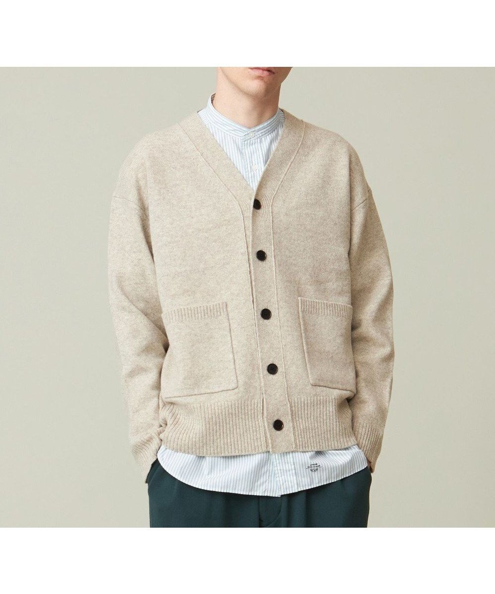 【ジェイプレスヨークストリート/J.PRESS YORK STREET】の【UNISEX】NEW ENGLAND ニットカーディガン インテリア・キッズ・メンズ・レディースファッション・服の通販 founy(ファニー) 　ファッション　Fashion　レディースファッション　Fashion for Women　トップス・カットソー　Cut & Sew Tops　ニット　Knit Tops & Sweaters　カーディガン・羽織り　Layered Style Cardigans　カーディガン　Cardigan, Knitwear　スウェット / スエット　Sweatshirt, Sweatwear　なめらか　Smooth, Silky Texture　ユニセックス　Unisex, Genderless　リラックス　Relax, Relaxed Fit　A/W・秋冬　Autumn/Winter　おすすめ　Recommended / Our Picks　ベージュ系|ID: prp329100004674447 ipo3291000000034293349