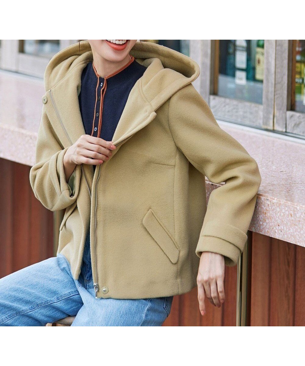 【ティアクラッセ/Tiaclasse】のウールライクフーデットショートコート インテリア・キッズ・メンズ・レディースファッション・服の通販 founy(ファニー) 　ファッション　Fashion　レディースファッション　Fashion for Women　アウター　Coat / Outerwear Collection　コート・ロングコート・ピーコート　Long Coats, Peacoats & More　レディースジャケット・軽アウター　Jackets　秋　Autumn　コンパクト　Compact, Small Size　ショート　Short, Short Length　ジャケット　Jacket, Outerwear　チュニック　Tunic, Long Top　定番　Standard, Basic Item　長袖　Long Sleeve, Full Sleeve　フェミニン　Feminine, Girly　フレア　Flare, Flared　ポケット　Pocket, Pocket Detail　防寒　Cold Protection, Winter-Ready　冬　Winter / This Winter　A/W・秋冬　Autumn/Winter　再入荷　Restock / Back in Stock　新作・新入荷　New Arrivals / New In　ビジネス 仕事 通勤　Business / Work / Commuting　ライム|ID: prp329100004674450 ipo3291000000035771119