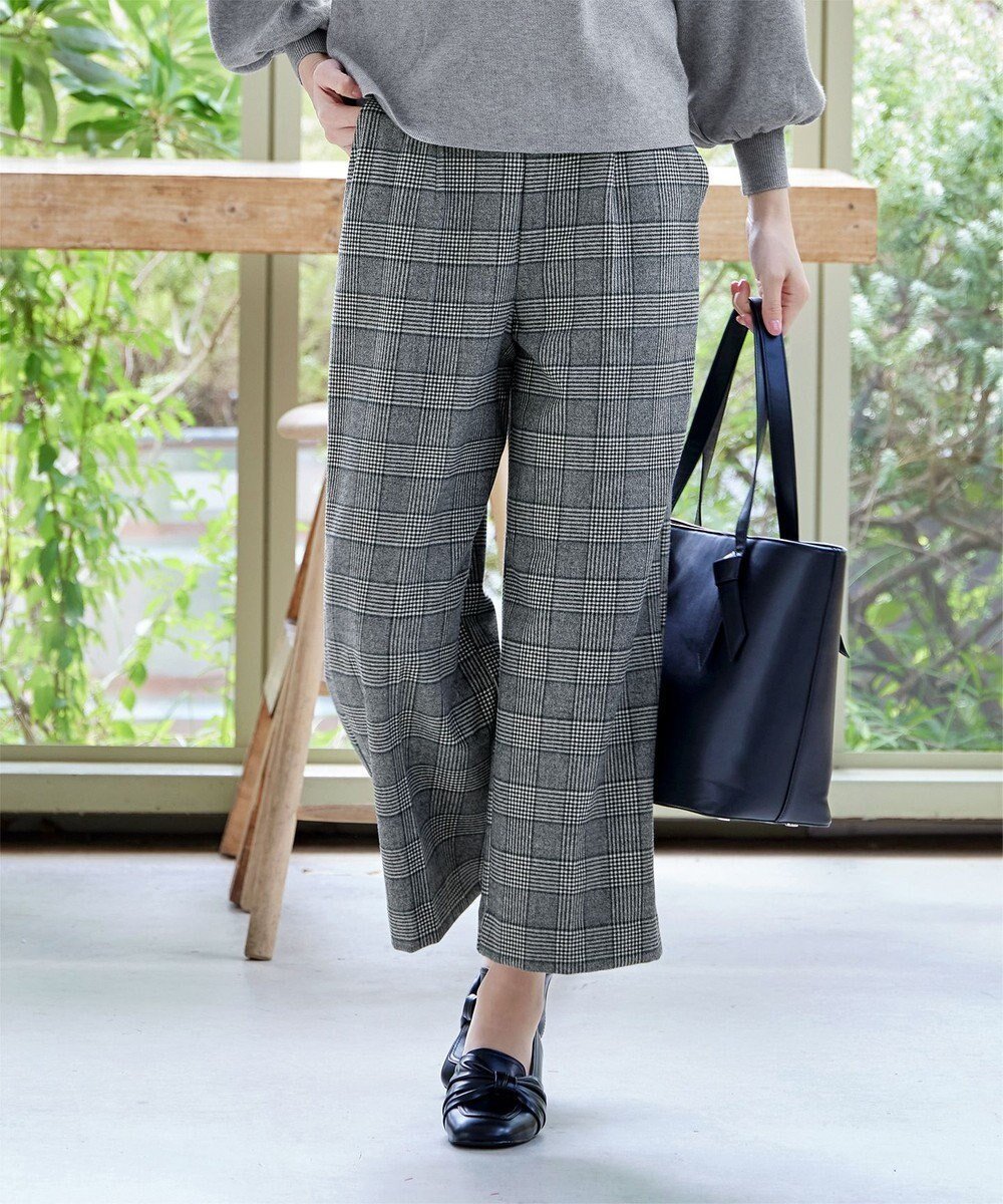 【ティアクラッセ/Tiaclasse】の【安田美沙子さん着用・洗える】起毛チェック柄ワイドパンツ インテリア・キッズ・メンズ・レディースファッション・服の通販 founy(ファニー)  ファッション Fashion レディースファッション Fashion for Women パンツ Pants & Trousers 洗える Machine Washable ストレート Straight, Straight Cut チェック Check, Plaid, Tartan チュニック Tunic, Long Top なめらか Smooth, Silky Texture フェイク Faux, Fake ポケット Pocket, Pocket Detail ワイド Wide, Wide Fit A/W・秋冬 Autumn/Winter 再入荷 Restock / Back in Stock 新作・新入荷 New Arrivals / New In グリーン|ID: prp329100004674465 ipo3291000000034293527