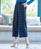 【ティアクラッセ/Tiaclasse】の【安田美沙子さん着用・洗える】起毛チェック柄ワイドパンツ ネイビー|ID: prp329100004674465 ipo3291000000034293529