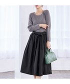 【ティアクラッセ/Tiaclasse】の【洗える】タフタスカートドッキングワンピース チャコールグレー|ID: prp329100004674471 ipo3291000000033781588