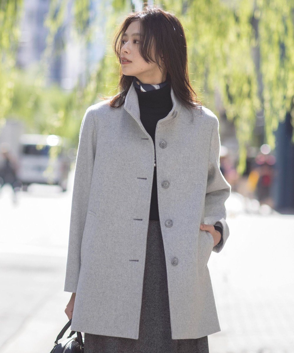 【ジェイ プレス/J.PRESS】のショートビーバー スタンドカラー コート 人気、トレンドファッション・服の通販 founy(ファニー) 　ファッション　Fashion　レディースファッション　Fashion for Women　アウター　Coat / Outerwear Collection　コート・ロングコート・ピーコート　Long Coats, Peacoats & More　レディースジャケット・軽アウター　Jackets　インナー　Innerwear　ショート　Short, Short Length　ジャケット　Jacket, Outerwear　スタンダード　Standard, Basic　スタンド　Stand Collar, Upright Stand　A/W・秋冬　Autumn/Winter　 other-1|ID: prp329100004674474 ipo3291000000033781596