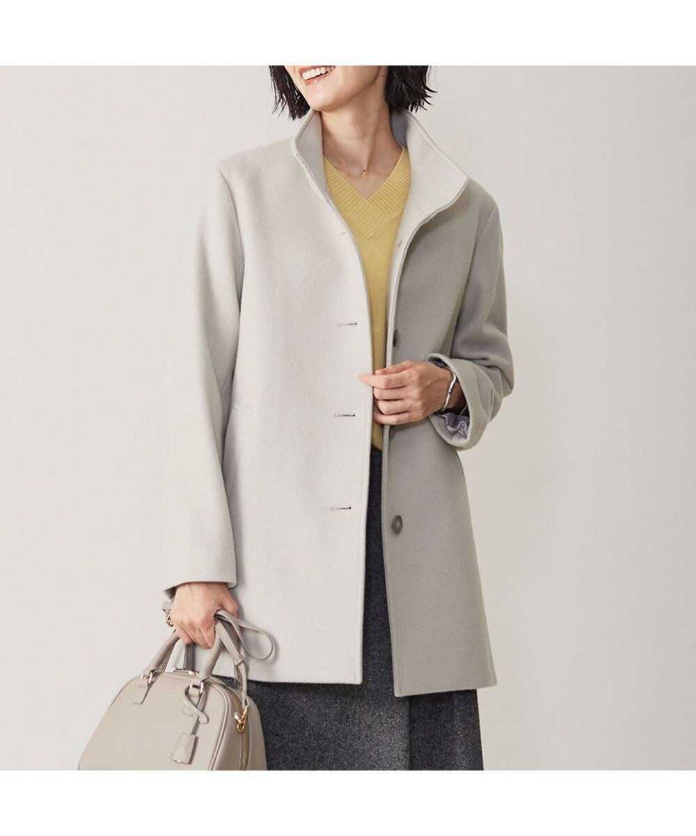 【ジェイ プレス/J.PRESS】のショートビーバー スタンドカラー コート インテリア・キッズ・メンズ・レディースファッション・服の通販 founy(ファニー) 　ファッション　Fashion　レディースファッション　Fashion for Women　アウター　Coat / Outerwear Collection　コート・ロングコート・ピーコート　Long Coats, Peacoats & More　レディースジャケット・軽アウター　Jackets　インナー　Innerwear　ショート　Short, Short Length　ジャケット　Jacket, Outerwear　スタンダード　Standard, Basic　スタンド　Stand Collar, Upright Stand　A/W・秋冬　Autumn/Winter　ベージュ系|ID: prp329100004674474 ipo3291000000033781599