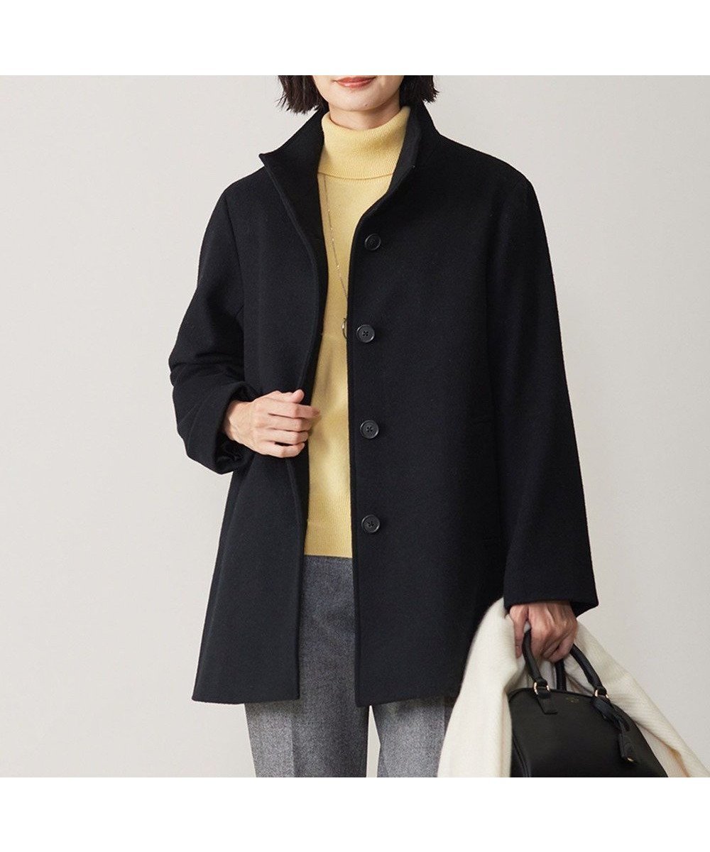 【ジェイ プレス/J.PRESS】のショートビーバー スタンドカラー コート インテリア・キッズ・メンズ・レディースファッション・服の通販 founy(ファニー) 　ファッション　Fashion　レディースファッション　Fashion for Women　アウター　Coat / Outerwear Collection　コート・ロングコート・ピーコート　Long Coats, Peacoats & More　レディースジャケット・軽アウター　Jackets　インナー　Innerwear　ショート　Short, Short Length　ジャケット　Jacket, Outerwear　スタンダード　Standard, Basic　スタンド　Stand Collar, Upright Stand　A/W・秋冬　Autumn/Winter　ブラック系|ID: prp329100004674474 ipo3291000000033781600