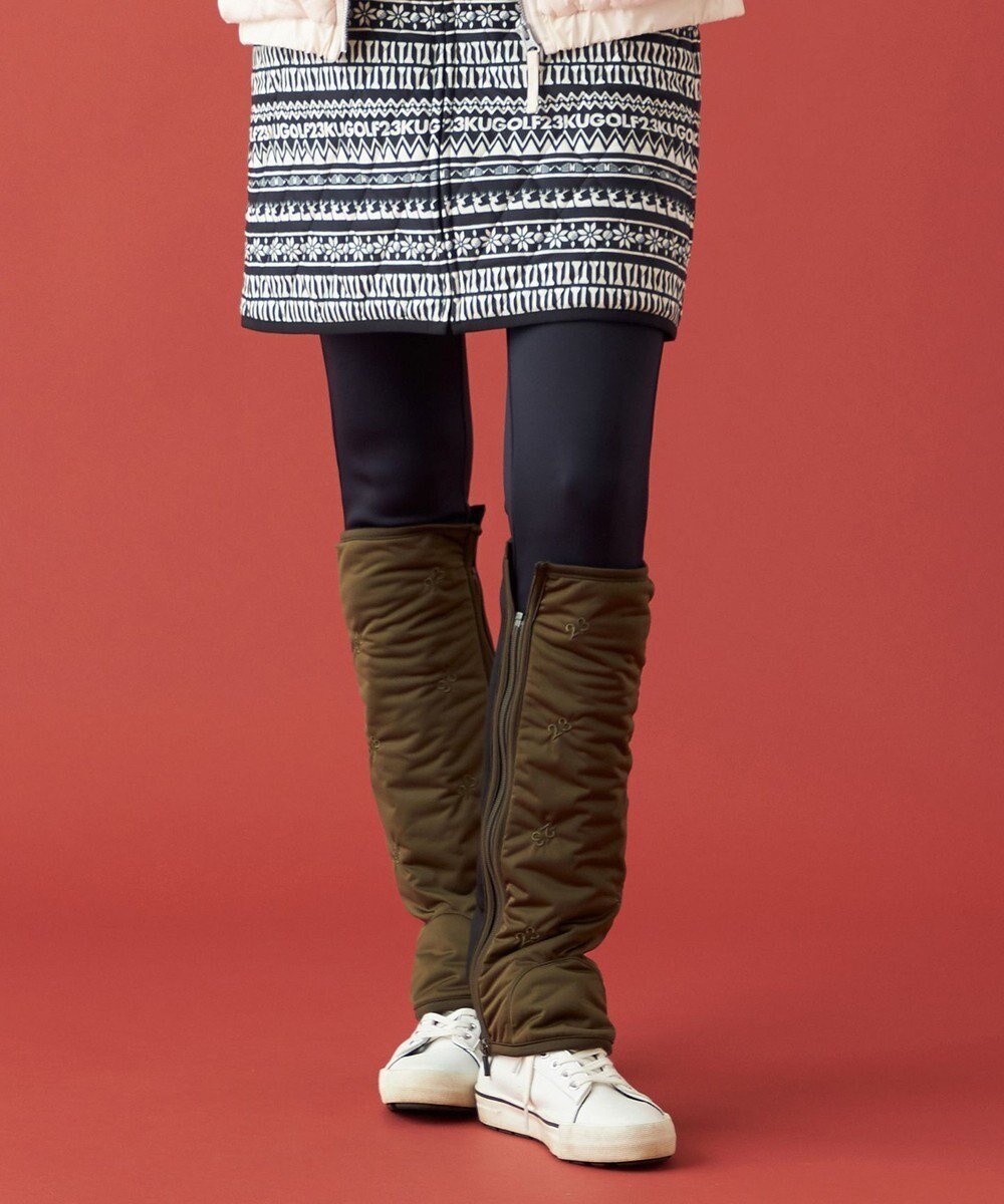 【23区 ゴルフ/NIJYUSANKU GOLF】の【WOMEN】タフタレッグウォーマー インテリア・キッズ・メンズ・レディースファッション・服の通販 founy(ファニー) ファッション Fashion レディースファッション Fashion for Women スポーツウェア Functional & Stylish Sportswear フィットネス用品・トレーニングアクセサリー Fitness Accessories / Sports Gear / Exercise Equipment キルティング Quilted, Quilting ゴルフ Golf スピンドル Spindle, Drawcord スポーツ Sports, Activewear タフタ Taffeta, Structured Fabric モチーフ Motif, Design Theme カーキ系|ID: prp329100004674488 ipo3291000000034178490