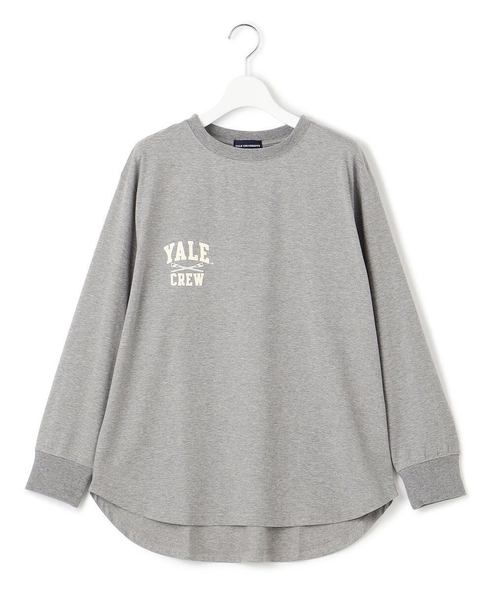 【ジェイプレスヨークストリート/J.PRESS YORK STREET】の【WOMEN】YALE × J.PRESS YORK STREET コラボワンポイントTシャツ インテリア・キッズ・メンズ・レディースファッション・服の通販 founy(ファニー) 　ファッション　Fashion　レディースファッション　Fashion for Women　トップス・カットソー　Cut & Sew Tops　シャツ・ブラウス・オフィスカジュアル　Elegant Blouses & Button-Ups　ロングTシャツ・Tシャツ　Longline T-Shirts & Tees　カットソー・ベーシックTシャツ　Cut-and-Sewn Tops / Stretch Tees & Basics　アイビー　Ivy Pattern　インナー　Innerwear　カットソー　Cut and Sewn Top　タートル　Turtleneck, Turtle Collar　ニューヨーク　New York, NYC Style　プリント　Print, Printed Pattern　ポロシャツ　Polo Shirt, Collared Tee　モチーフ　Motif, Design Theme　ワンポイント　One Point, Statement Accent　A/W・秋冬　Autumn/Winter　おすすめ　Recommended / Our Picks　ライトグレー系|ID: prp329100004674491 ipo3291000000033781665