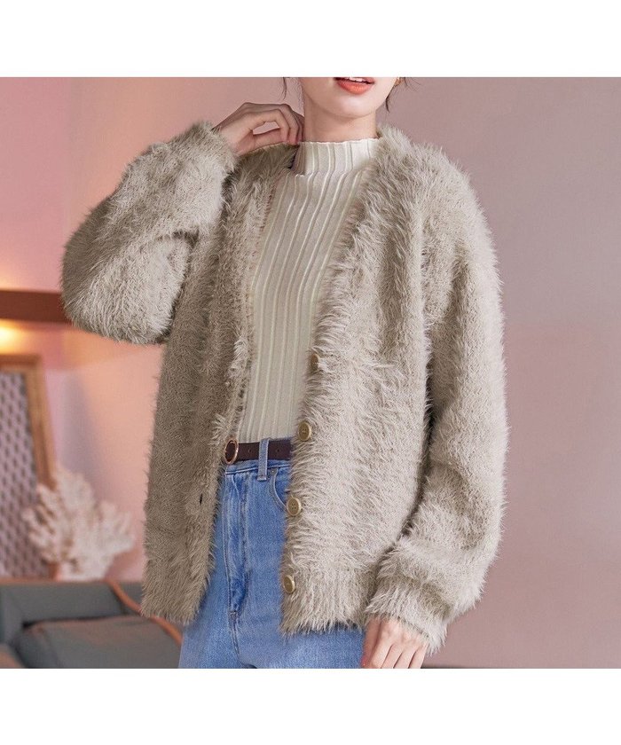 【ティアクラッセ/Tiaclasse】の【洗える】シャギーニットカーディガン インテリア・キッズ・メンズ・レディースファッション・服の通販 founy(ファニー) https://founy.com/ ファッション Fashion レディースファッション Fashion for Women トップス・カットソー Cut & Sew Tops ニット Knit Tops & Sweaters カーディガン・羽織り Layered Style Cardigans インナー Innerwear ウォッシャブル Machine Washable カーディガン Cardigan, Knitwear スリーブ Sleeve, Long Sleeve / Short Sleeve チュニック Tunic, Long Top フェザーヤーン Feather Yarn, Fluffy Yarn ポケット Pocket, Pocket Detail 再入荷 Restock / Back in Stock 冬 Winter / This Winter 新作・新入荷 New Arrivals / New In 洗える Machine Washable 無地 Plain, Solid Color 秋 Autumn A/W・秋冬 Autumn/Winter 長袖 Long Sleeve, Full Sleeve |ID: prp329100004674495 ipo3291000000034311635