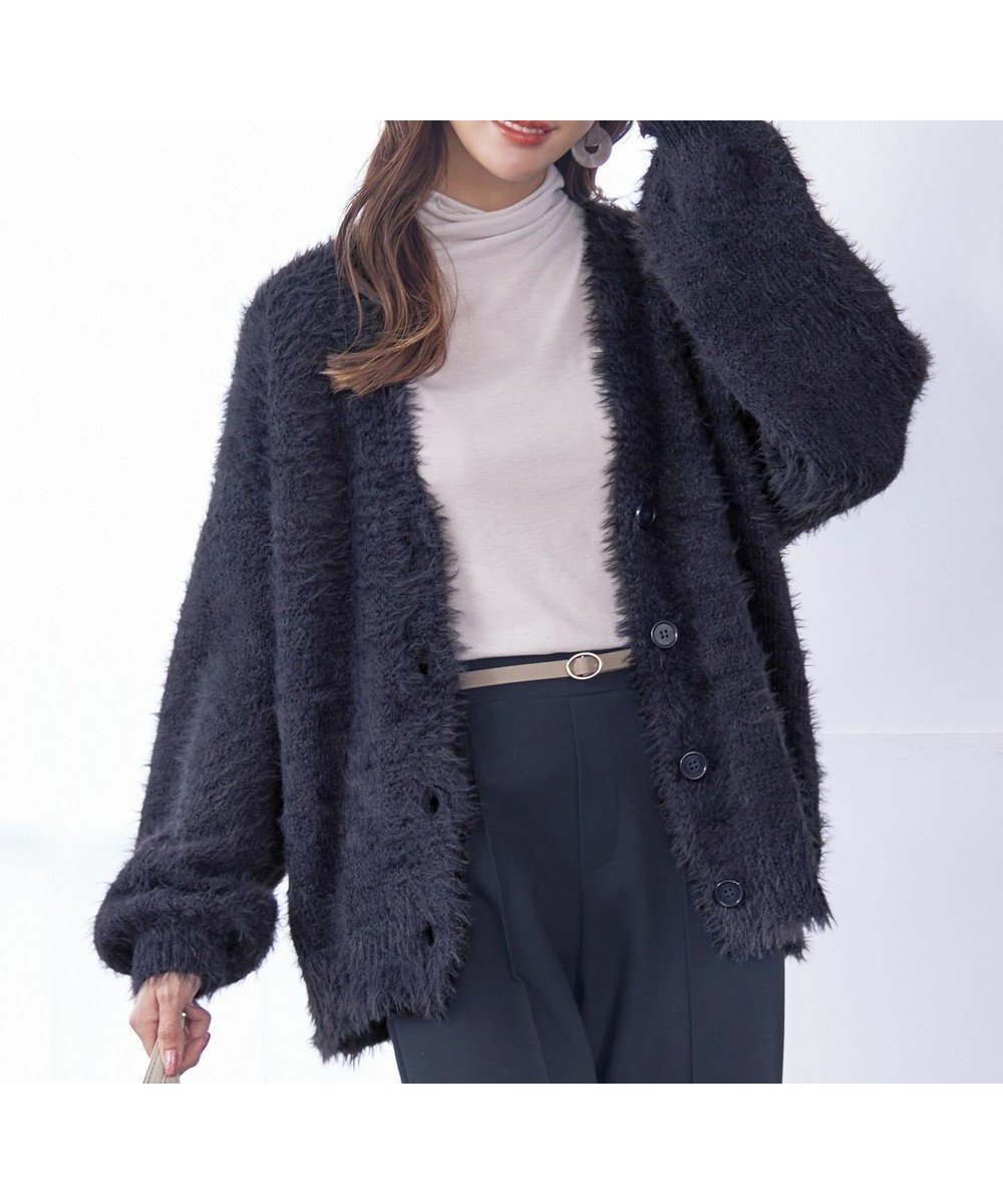 【ティアクラッセ/Tiaclasse】の【洗える】シャギーニットカーディガン インテリア・キッズ・メンズ・レディースファッション・服の通販 founy(ファニー) 　ファッション　Fashion　レディースファッション　Fashion for Women　トップス・カットソー　Cut & Sew Tops　ニット　Knit Tops & Sweaters　カーディガン・羽織り　Layered Style Cardigans　インナー　Innerwear　ウォッシャブル　Machine Washable　カーディガン　Cardigan, Knitwear　スリーブ　Sleeve, Long Sleeve / Short Sleeve　チュニック　Tunic, Long Top　フェザーヤーン　Feather Yarn, Fluffy Yarn　ポケット　Pocket, Pocket Detail　再入荷　Restock / Back in Stock　冬　Winter / This Winter　新作・新入荷　New Arrivals / New In　洗える　Machine Washable　無地　Plain, Solid Color　秋　Autumn　A/W・秋冬　Autumn/Winter　長袖　Long Sleeve, Full Sleeve　グレー|ID: prp329100004674495 ipo3291000000034311641