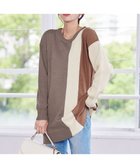 【ティアクラッセ/Tiaclasse】の【洗える】配色ニットチュニック グレージュ|ID: prp329100004674507 ipo3291000000033781738