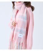 【ムーンバット/MOONBAT】のestaa ボリュームマフラー クラシックチェック/手洗い可 ペールピンク|ID: prp329100004674538 ipo3291000000035916820