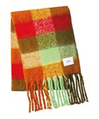 【ムーンバット/MOONBAT】のestaa ボリュームマフラー カラーブロック/手洗い可 オレンジ|ID: prp329100004674540 ipo3291000000035395343