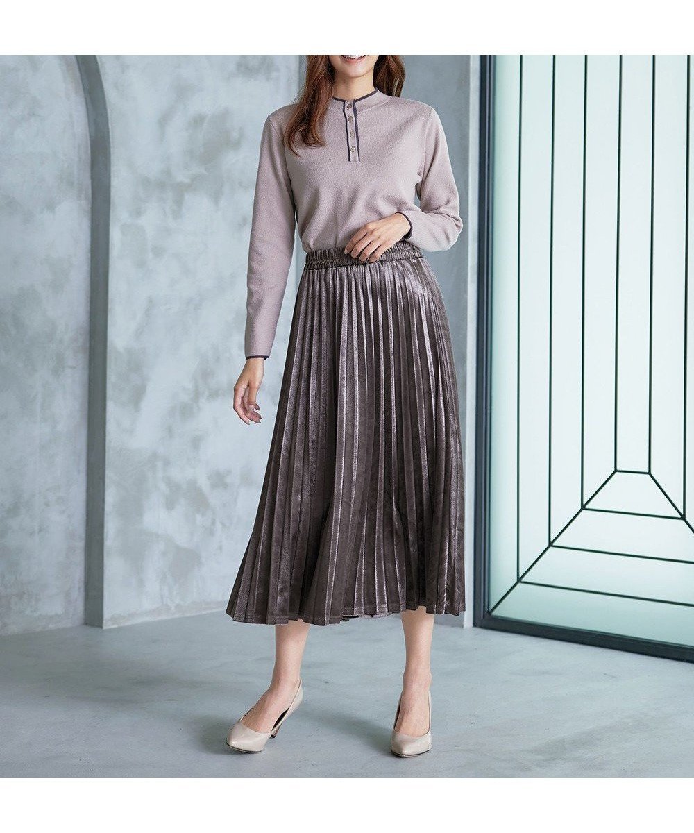 【ティアクラッセ/Tiaclasse】の【安田美沙子さん着用・洗える】ベロアプリーツスカート インテリア・キッズ・メンズ・レディースファッション・服の通販 founy(ファニー) ファッション Fashion レディースファッション Fashion for Women スカート Skirts プリーツスカート / 上品フェミニンスタイル Pleated Skirts 洗える Machine Washable シンプル Simple, Minimal チュニック Tunic, Long Top プリーツ Pleats, Pleated ポケット Pocket, Pocket Detail A/W・秋冬 Autumn/Winter 再入荷 Restock / Back in Stock おすすめ Recommended / Our Picks エレガント 上品 Elegant 新作・新入荷 New Arrivals / New In モカ|ID: prp329100004674548 ipo3291000000034299228
