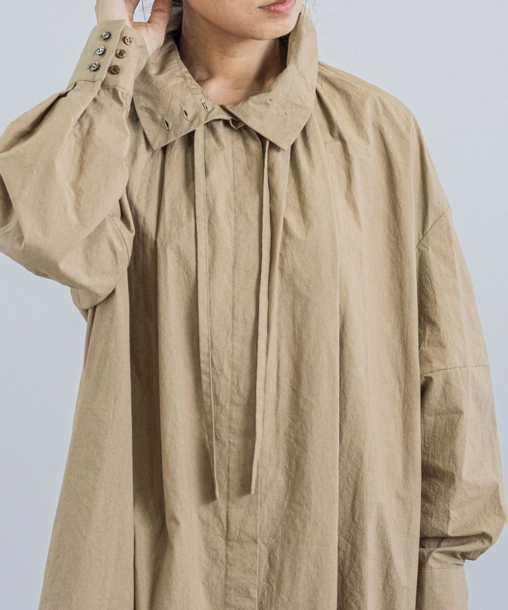 【ムーク/muuc】の〈多彩な着方が叶う〉〈衿立て&衿折り〉〈遠州織物の工場で織られた上質なコットン生地〉リボン紐付き多様衿 シャツワンピース インテリア・キッズ・メンズ・レディースファッション・服の通販 founy(ファニー) ファッション Fashion レディースファッション Fashion for Women ワンピース Dresses シャツワンピース / 1枚で着映えコーデ Shirt Dresses キャンバス Canvas, Canvas Fabric 手編み Hand-Knitted, Handmade Knit パターン Pattern, Design Print リボン Ribbon, Bow A/W・秋冬 Autumn/Winter S/S・春夏 SS, Spring/Summer, Warm Season 再入荷 Restock / Back in Stock 夏 Summer ベージュ|ID: prp329100004674553 ipo3291000000034299572