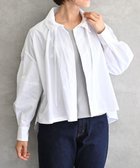 【ムーク/muuc】の〈多彩な着方が叶う〉〈衿立て&衿折り〉〈遠州織物の工場で織られた上質なコットン100%生地〉リボン紐付き多様衿 羽織り&シャツ ホワイト|ID: prp329100004674554 ipo3291000000034299584