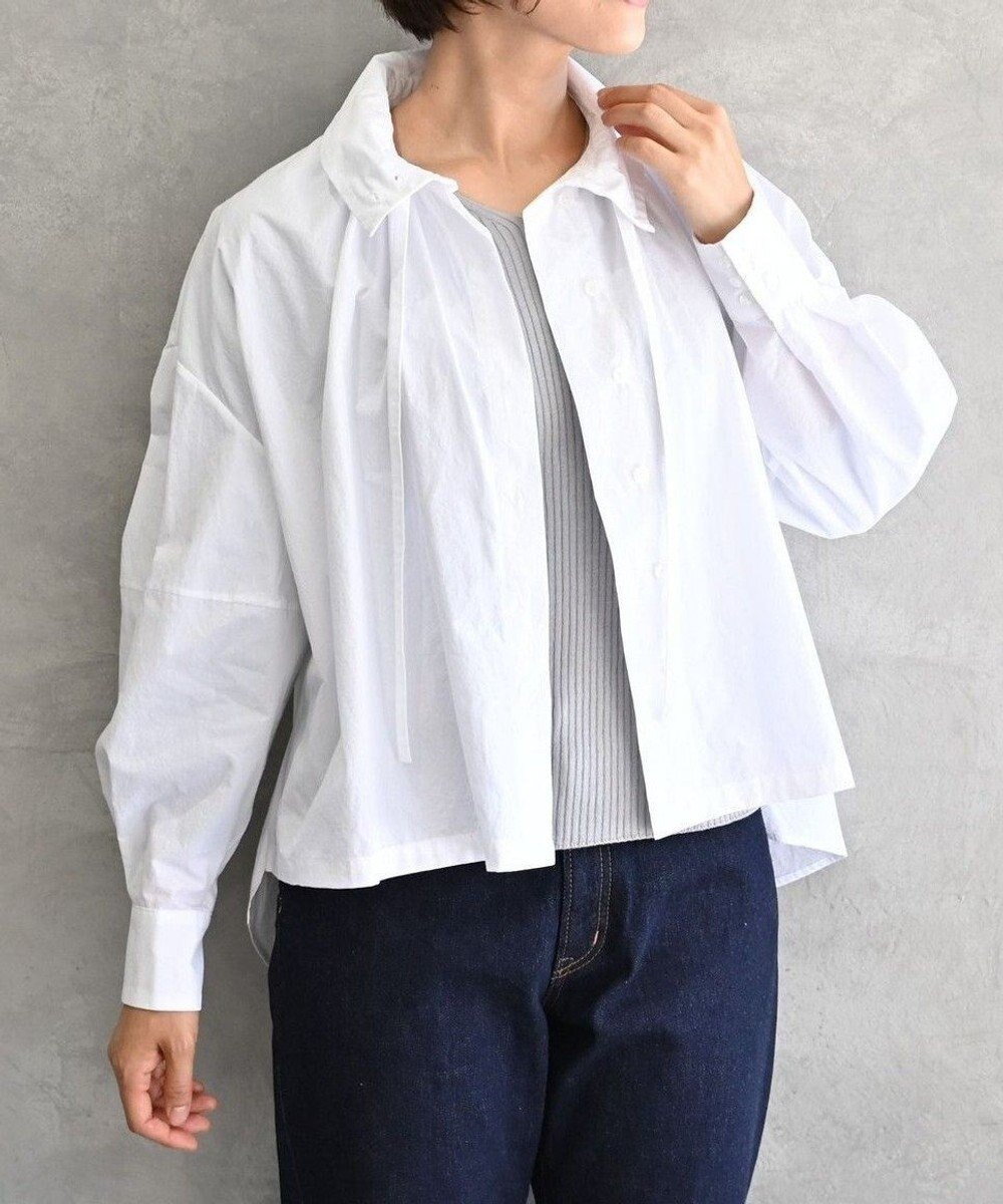 【ムーク/muuc】の〈多彩な着方が叶う〉〈衿立て&衿折り〉〈遠州織物の工場で織られた上質なコットン100%生地〉リボン紐付き多様衿 羽織り&シャツ インテリア・キッズ・メンズ・レディースファッション・服の通販 founy(ファニー) ファッション Fashion レディースファッション Fashion for Women トップス・カットソー Cut & Sew Tops シャツ・ブラウス・オフィスカジュアル Elegant Blouses & Button-Ups キャンバス Canvas, Canvas Fabric 手編み Hand-Knitted, Handmade Knit パターン Pattern, Design Print リボン Ribbon, Bow A/W・秋冬 Autumn/Winter S/S・春夏 SS, Spring/Summer, Warm Season 再入荷 Restock / Back in Stock 夏 Summer ホワイト|ID: prp329100004674554 ipo3291000000034299584