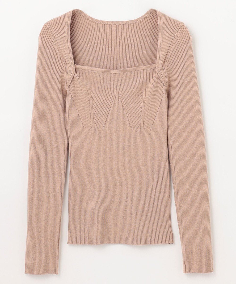 【グレース コンチネンタル/GRACE CONTINENTAL】のスクエアネックリブトップ 人気、トレンドファッション・服の通販 founy(ファニー) 　ファッション　Fashion　レディースファッション　Fashion for Women　トップス・カットソー　Cut & Sew Tops　ニット　Knit Tops & Sweaters　インナー　Innerwear　コンシャス　Conscious, Bodycon　ジャケット　Jacket, Outerwear　スクエア　Square, Square Shape　セーター　Sweater, Knitwear　デコルテ　Décolleté, Neckline　ビスチェ　Bustier, Corset Top　フィット　Fit, Slim Fit　ベーシック　Basic, Essential　定番　Standard, Basic Item　A/W・秋冬　Autumn/Winter　 other-1|ID: prp329100004674595 ipo3291000000033782083