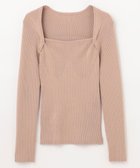 【グレース コンチネンタル/GRACE CONTINENTAL】のスクエアネックリブトップ ベージュ|ID: prp329100004674595 ipo3291000000033782084