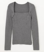 【グレース コンチネンタル/GRACE CONTINENTAL】のスクエアネックリブトップ グレー|ID: prp329100004674595 ipo3291000000033782085