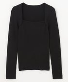 【グレース コンチネンタル/GRACE CONTINENTAL】のスクエアネックリブトップ ブラック|ID: prp329100004674595 ipo3291000000033782086