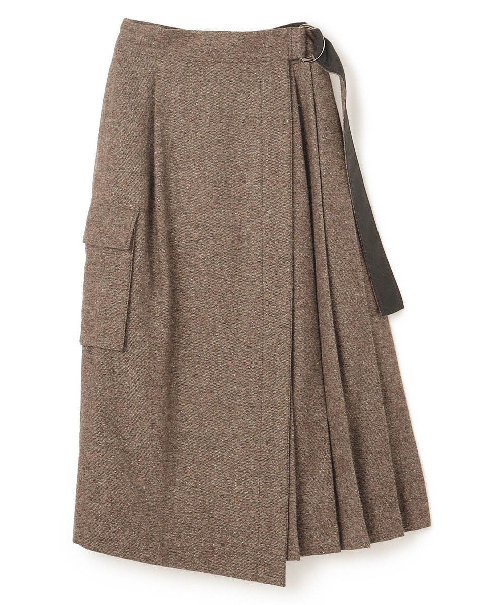 【アンクレイヴ/uncrave】のネップツイード スカート(uncrave WHITE) インテリア・キッズ・メンズ・レディースファッション・服の通販 founy(ファニー) 　ファッション　Fashion　レディースファッション　Fashion for Women　スカート　Skirts　アシンメトリー　Asymmetrical Style　ジャケット　Jacket, Outerwear　セットアップ　Set-Up, Coordinated Outfit　雑誌　Magazine, Fashion Magazine　ダブル　Double, Double-Breasted　ツイード　Twill, Twill Weave　ネップ　Nepp, Slub Yarn　プリーツ　Pleats, Pleated　モダン　Modern, Contemporary　ラップ　Wrap, Wrap Design　A/W・秋冬　Autumn/Winter　おすすめ　Recommended / Our Picks　ネップブラウン|ID: prp329100004674606 ipo3291000000033782125