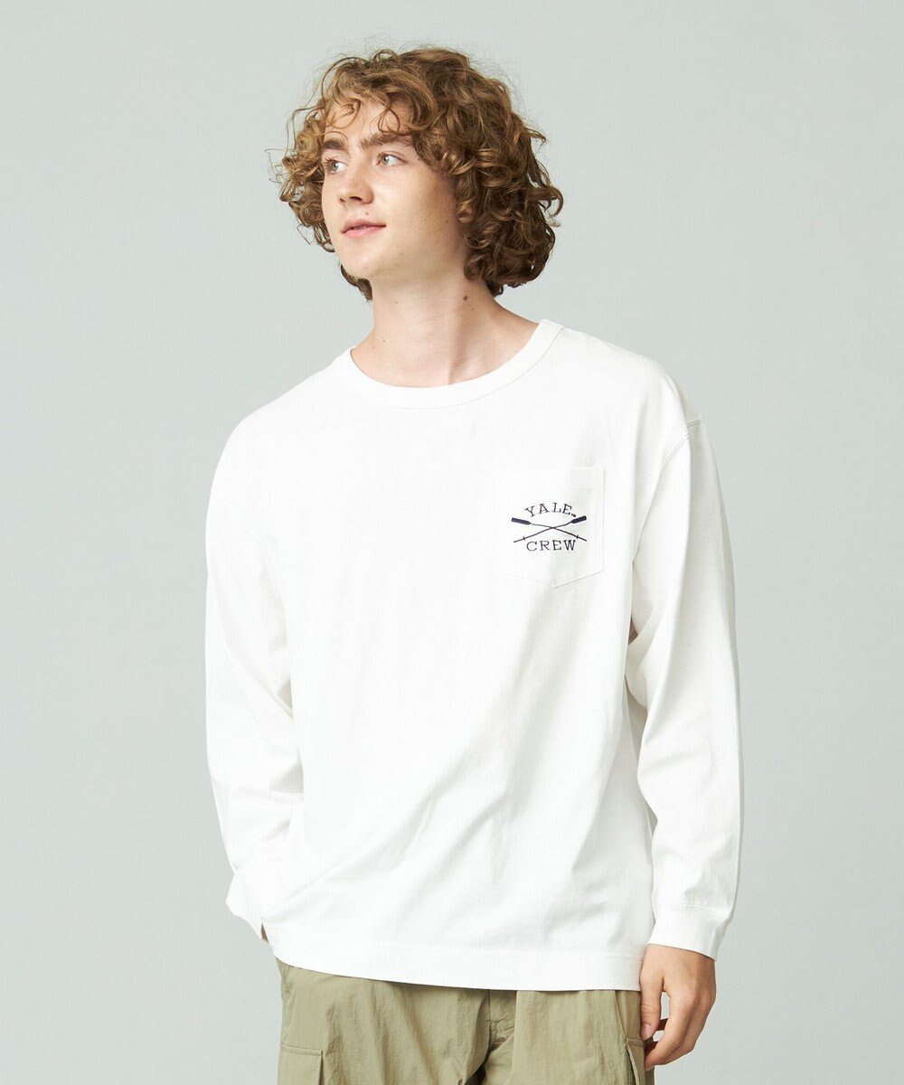 【ジェイプレスヨークストリート/J.PRESS YORK STREET】の【UNISEX】YALEポケットTEEシャツ インテリア・キッズ・メンズ・レディースファッション・服の通販 founy(ファニー) 　ファッション　Fashion　レディースファッション　Fashion for Women　トップス・カットソー　Cut & Sew Tops　シャツ・ブラウス・オフィスカジュアル　Elegant Blouses & Button-Ups　ロングTシャツ・Tシャツ　Longline T-Shirts & Tees　カットソー・ベーシックTシャツ　Cut-and-Sewn Tops / Stretch Tees & Basics　アイビー　Ivy Pattern　カットソー　Cut and Sewn Top　ニューヨーク　New York, NYC Style　ポケット　Pocket, Pocket Detail　ポロシャツ　Polo Shirt, Collared Tee　モチーフ　Motif, Design Theme　ユニセックス　Unisex, Genderless　ワンポイント　One Point, Statement Accent　A/W・秋冬　Autumn/Winter　ホワイト系|ID: prp329100004674615 ipo3291000000033782172