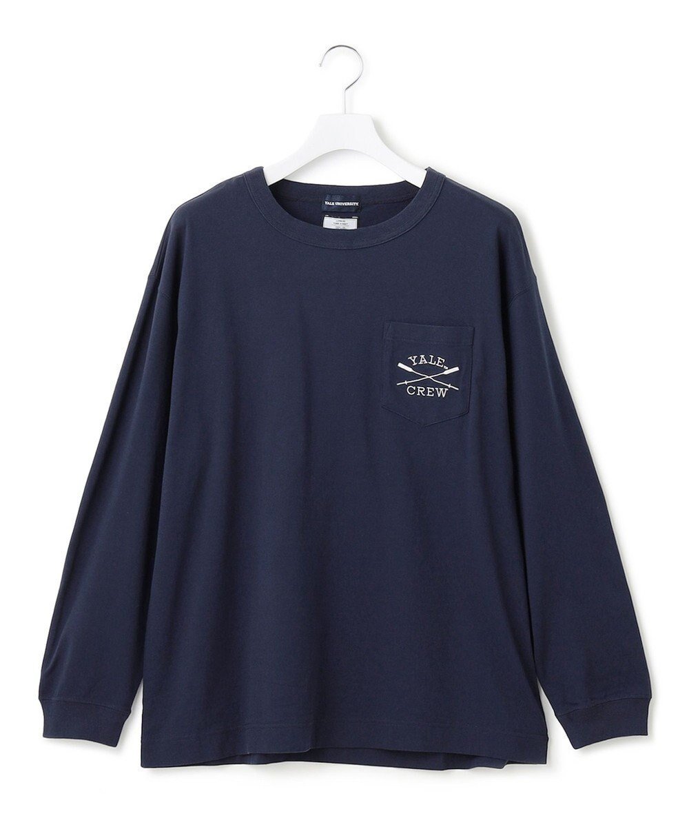 【ジェイプレスヨークストリート/J.PRESS YORK STREET】の【UNISEX】YALEポケットTEEシャツ インテリア・キッズ・メンズ・レディースファッション・服の通販 founy(ファニー) 　ファッション　Fashion　レディースファッション　Fashion for Women　トップス・カットソー　Cut & Sew Tops　シャツ・ブラウス・オフィスカジュアル　Elegant Blouses & Button-Ups　ロングTシャツ・Tシャツ　Longline T-Shirts & Tees　カットソー・ベーシックTシャツ　Cut-and-Sewn Tops / Stretch Tees & Basics　アイビー　Ivy Pattern　カットソー　Cut and Sewn Top　ニューヨーク　New York, NYC Style　ポケット　Pocket, Pocket Detail　ポロシャツ　Polo Shirt, Collared Tee　モチーフ　Motif, Design Theme　ユニセックス　Unisex, Genderless　ワンポイント　One Point, Statement Accent　A/W・秋冬　Autumn/Winter　ネイビー系|ID: prp329100004674615 ipo3291000000033782175