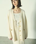 【グレース コンチネンタル/GRACE CONTINENTAL】のメリノウールニットカーディガン ホワイト|ID: prp329100004674638 ipo3291000000034300780