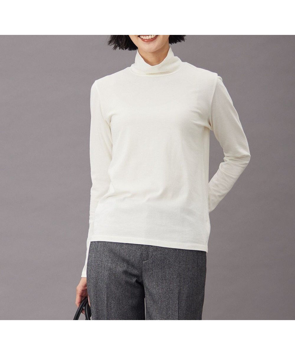 【ジェイ プレス/J.PRESS】のウールジャージー タートルネック カットソー インテリア・キッズ・メンズ・レディースファッション・服の通販 founy(ファニー) 　ファッション　Fashion　レディースファッション　Fashion for Women　トップス・カットソー　Cut & Sew Tops　シャツ・ブラウス・オフィスカジュアル　Elegant Blouses & Button-Ups　ロングTシャツ・Tシャツ　Longline T-Shirts & Tees　カットソー・ベーシックTシャツ　Cut-and-Sewn Tops / Stretch Tees & Basics　タートルネック・ハイネックトップス　Turtlenecks & High-Neck Tops　おすすめ　Recommended / Our Picks　カットソー　Cut and Sewn Top　タートルネック　Turtleneck, High Neck　ベーシック　Basic, Essential　A/W・秋冬　Autumn/Winter　ホワイト系|ID: prp329100004674641 ipo3291000000034270110