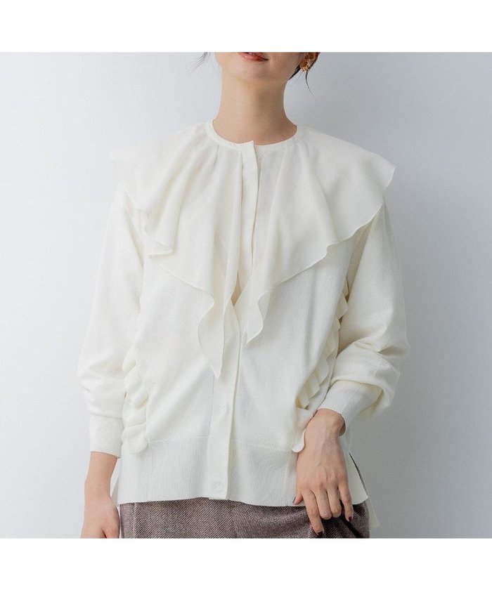 【組曲/KUMIKYOKU】の【WEB限定】サイドフリルカーディガン インテリア・キッズ・メンズ・レディースファッション・服の通販 founy(ファニー) https://founy.com/ ファッション Fashion レディースファッション Fashion for Women トップス・カットソー Cut & Sew Tops カーディガン・羽織り Layered Style Cardigans カーディガン Cardigan, Knitwear ストレッチ Stretch, Stretchy Fabric フリル Frill, Ruffle ポケット Pocket, Pocket Detail モチーフ Motif, Design Theme エレガント 上品 Elegant A/W・秋冬 Autumn/Winter |ID: prp329100004674646 ipo3291000000034233807