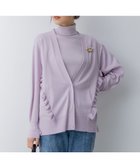 【組曲/KUMIKYOKU】の【WEB限定】サイドフリルカーディガン ライラック系|ID: prp329100004674646 ipo3291000000034233817