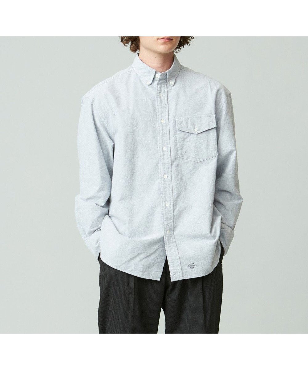 【ジェイプレスヨークストリート/J.PRESS YORK STREET】の【UNISEX】オックス起毛 シャツ/B.D. インテリア・キッズ・メンズ・レディースファッション・服の通販 founy(ファニー) 　ファッション　Fashion　レディースファッション　Fashion for Women　トップス・カットソー　Cut & Sew Tops　シャツ・ブラウス・オフィスカジュアル　Elegant Blouses & Button-Ups　インナー　Innerwear　オックス　Oxford Fabric　ショルダー　Shoulder, Shoulder Strap　ドロップ　Drop Shoulder, Dropped Style　定番　Standard, Basic Item　パッチ　Patch, Appliqué　フラップ　Flap, Flap Pocket　フロント　Front, Front Design　ユニセックス　Unisex, Genderless　A/W・秋冬　Autumn/Winter　おすすめ　Recommended / Our Picks　エレガント 上品　Elegant　ライトグレー系|ID: prp329100004674647 ipo3291000000033782295