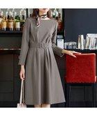 【ティアクラッセ/Tiaclasse】の【GOLD LABEL・洗える】パールボタン付きポンチワンピース モカ|ID: prp329100004674673 ipo3291000000034505194