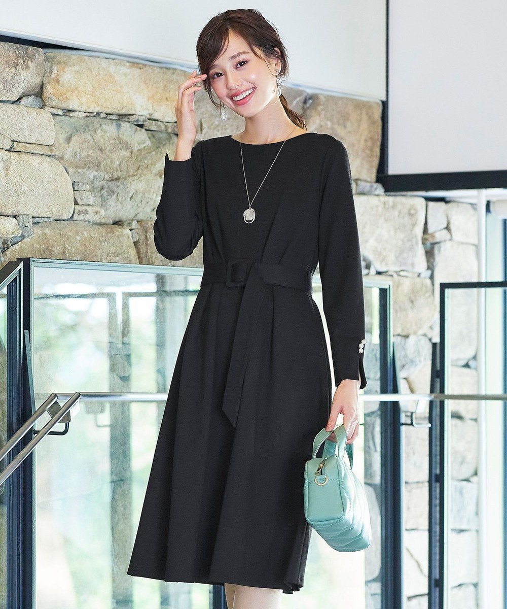 【ティアクラッセ/Tiaclasse】の【GOLD LABEL・洗える】パールボタン付きポンチワンピース インテリア・キッズ・メンズ・レディースファッション・服の通販 founy(ファニー) ファッション Fashion レディースファッション Fashion for Women ワンピース Dresses エレガント 上品 Elegant チュニック Tunic, Long Top パール Pearl, Pearl Accent フェミニン Feminine, Girly ポケット Pocket, Pocket Detail 再入荷 Restock / Back in Stock 新作・新入荷 New Arrivals / New In 洗える Machine Washable A/W・秋冬 Autumn/Winter ブラック|ID: prp329100004674673 ipo3291000000034505196