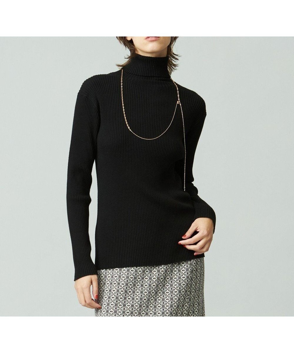 【ジェイプレスヨークストリート/J.PRESS YORK STREET】の【WOMEN】ANTI PILLING WOOL リブタートルニット インテリア・キッズ・メンズ・レディースファッション・服の通販 founy(ファニー) 　ファッション　Fashion　レディースファッション　Fashion for Women　トップス・カットソー　Cut & Sew Tops　ニット　Knit Tops & Sweaters　インナー　Innerwear　ジャケット　Jacket, Outerwear　スウェット / スエット　Sweatshirt, Sweatwear　ストレッチ　Stretch, Stretchy Fabric　スリット　Slit, Slit Detail　セーター　Sweater, Knitwear　タートル　Turtleneck, Turtle Collar　フィット　Fit, Slim Fit　A/W・秋冬　Autumn/Winter　ブラック系|ID: prp329100004674686 ipo3291000000033782443