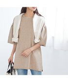 【ティアクラッセ/Tiaclasse】の【洗える】タックベルスリーブニットチュニック ベージュ|ID: prp329100004674691 ipo3291000000033782468