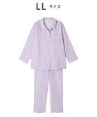 【ワコール 睡眠科学/wacoal suimin】のパジャマ 長袖 長ズボン 綿100%(本体) 二重ガーゼ 通気性 上下セット 前開き YDX570 睡眠科学/ワコール パープル|ID: prp329100004674712 ipo3291000000034300710