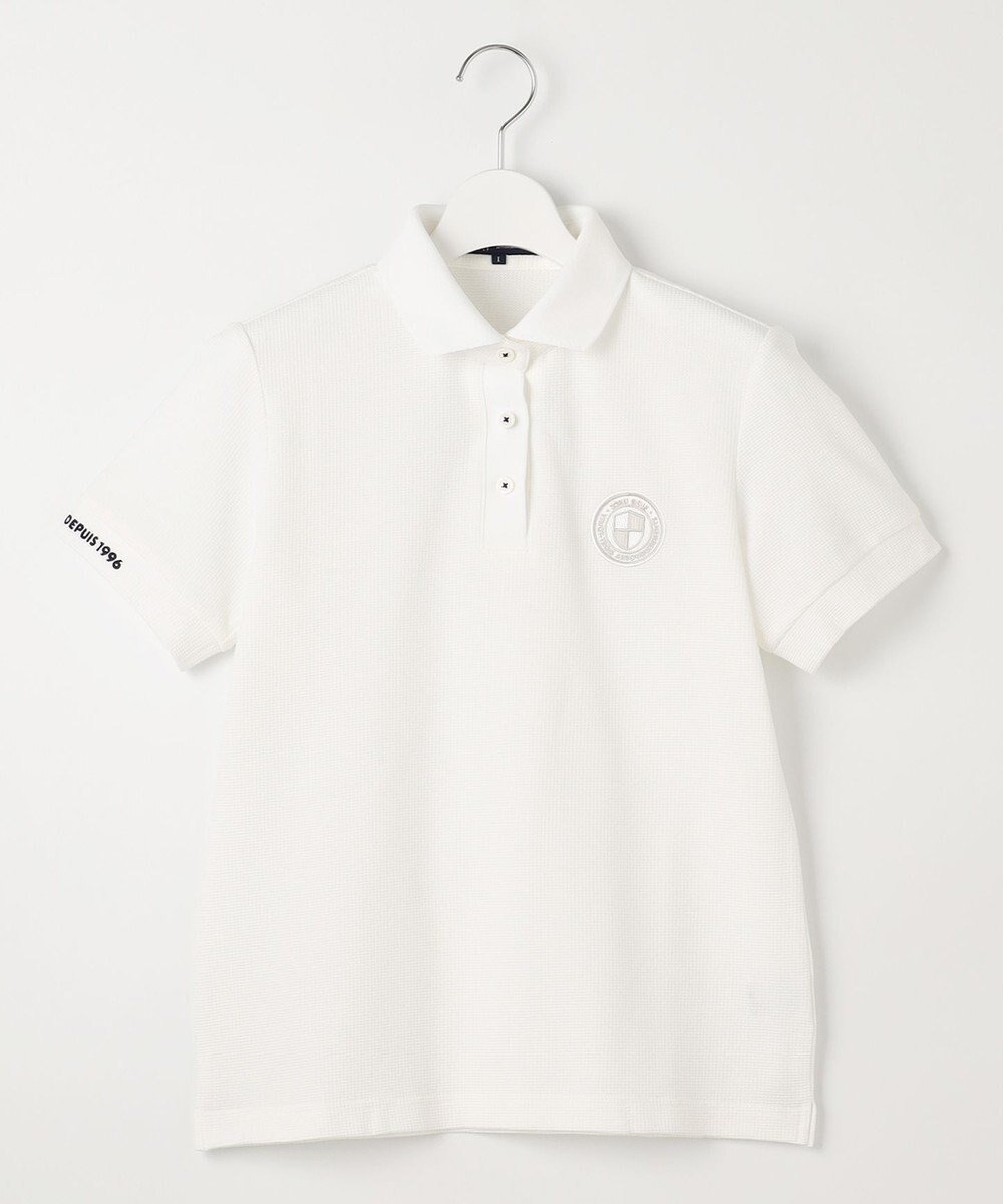 【23区 ゴルフ/NIJYUSANKU GOLF】の【WOMEN】【吸水速乾・UVケア】カノコ 半袖ポロシャツ インテリア・キッズ・メンズ・レディースファッション・服の通販 founy(ファニー) ファッション Fashion レディースファッション Fashion for Women トップス・カットソー Cut & Sew Tops シャツ・ブラウス・オフィスカジュアル Elegant Blouses & Button-Ups ポロシャツ・きれいめカジュアル Smart-Casual Polo Tops シンプル Simple, Minimal スクエア Square, Square Shape ベーシック Basic, Essential ポロシャツ Polo Shirt, Collared Tee ワイド Wide, Wide Fit 半袖 Short Sleeve, Half Sleeve 吸水 Absorbent, Quick-Dry 夏 Summer 定番 Standard, Basic Item 春 Spring S/S・春夏 SS, Spring/Summer, Warm Season 秋 Autumn 鹿の子 Piqué, Kanoko Fabric ホワイト系|ID: prp329100004674723 ipo3291000000034301886