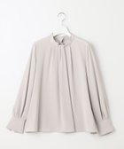 【自由区/JIYU-KU】の【洗える】ライトサテン ブラウス ライトグレー系|ID: prp329100004674758 ipo3291000000034302184