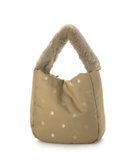 【アンビリオン/UNBILLION】のカシュカシュ cachecache / エコファーワンハンドルドット刺繍トート ベージュ|ID: prp329100004674766 ipo3291000000034300428