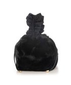 【アンビリオン/UNBILLION】のカシュカシュ cachecache / フリルハンドルエコファー巾着バッグ ブラック|ID: prp329100004674767 ipo3291000000034300443