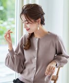 【ティアクラッセ/Tiaclasse】の【洗える】ビジューニットカーディガン モカ|ID: prp329100004674781 ipo3291000000034201186