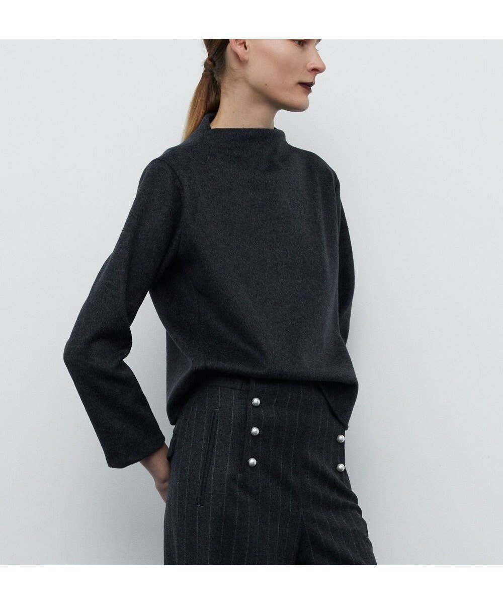 【ベイジ,/BEIGE,】のSABLONS / ジャージートップス インテリア・キッズ・メンズ・レディースファッション・服の通販 founy(ファニー) 　ファッション　Fashion　レディースファッション　Fashion for Women　トップス・カットソー　Cut & Sew Tops　シンプル　Simple, Minimal　ボトム　Bottoms, Lower Wear　ボトルネック　Bottle Neck, Mock Neck　エレガント 上品　Elegant　A/W・秋冬　Autumn/Winter　C.Gray|ID: prp329100004674785 ipo3291000000034300638