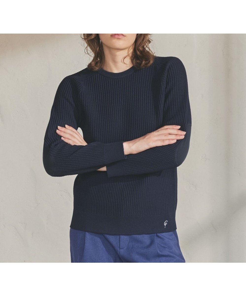 【23区 ゴルフ/NIJYUSANKU GOLF】の【23Fondation/WOMEN】ワッフル ニット インテリア・キッズ・メンズ・レディースファッション・服の通販 founy(ファニー) ファッション Fashion レディースファッション Fashion for Women トップス・カットソー Cut & Sew Tops ニット Knit Tops & Sweaters ゴルフ Golf シンプル Simple, Minimal セーター Sweater, Knitwear ワッフル Waffle, Waffle Knit A/W・秋冬 Autumn/Winter 軽量 Lightweight, Ultra Light ネイビー系|ID: prp329100004674788 ipo3291000000034323239