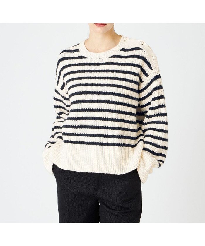 【ベイジ,/BEIGE,】のPONT NEUF/ ボーダーニットトップス インテリア・キッズ・メンズ・レディースファッション・服の通販 founy(ファニー) https://founy.com/ ファッション Fashion レディースファッション Fashion for Women トップス・カットソー Cut & Sew Tops ニット Knit Tops & Sweaters セーター Sweater, Knitwear パール Pearl, Pearl Accent ボーダー Border, Stripe エレガント 上品 Elegant A/W・秋冬 Autumn/Winter |ID: prp329100004674789 ipo3291000000033782843