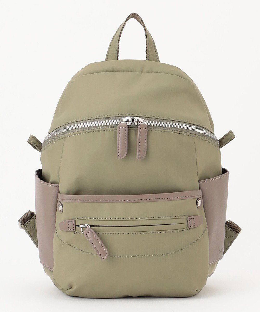 【イザック/Y'SACCS】の【ナイロンタフタ×リサイクルレザー】デイリーミニリュック インテリア・キッズ・メンズ・レディースファッション・服の通販 founy(ファニー) 　ファッション　Fashion　レディースファッション　Fashion for Women　バッグ　Bags　ショルダー　Shoulder, Shoulder Strap　シンプル　Simple, Minimal　スマート　Smart, Elegant　タフタ　Taffeta, Structured Fabric　トラベル　Travel, Travel Gear　人気　Popular, Best Seller　ポケット　Pocket, Pocket Detail　リュック　Backpack, Rucksack　カーキ|ID: prp329100004674794 ipo3291000000034300683