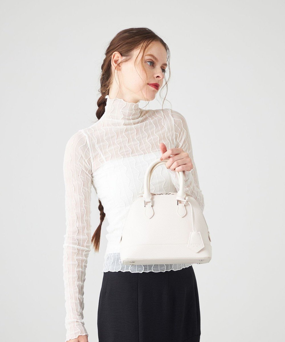 【ラ バガジェリー/LA BAGAGERIE】の【MONICA】2wayミニボストンバッグ インテリア・キッズ・メンズ・レディースファッション・服の通販 founy(ファニー) ファッション Fashion レディースファッション Fashion for Women バッグ Bags コンパクト Compact, Small Size スマート Smart, Elegant セレモニー Ceremony チャーム Charm, Pendant フェイクレザー Faux Leather, PU Leather ボストンバッグ Boston Bag, Retro Bag ポケット Pocket, Pocket Detail エレガント 上品 Elegant アイボリー|ID: prp329100004674795 ipo3291000000034211328