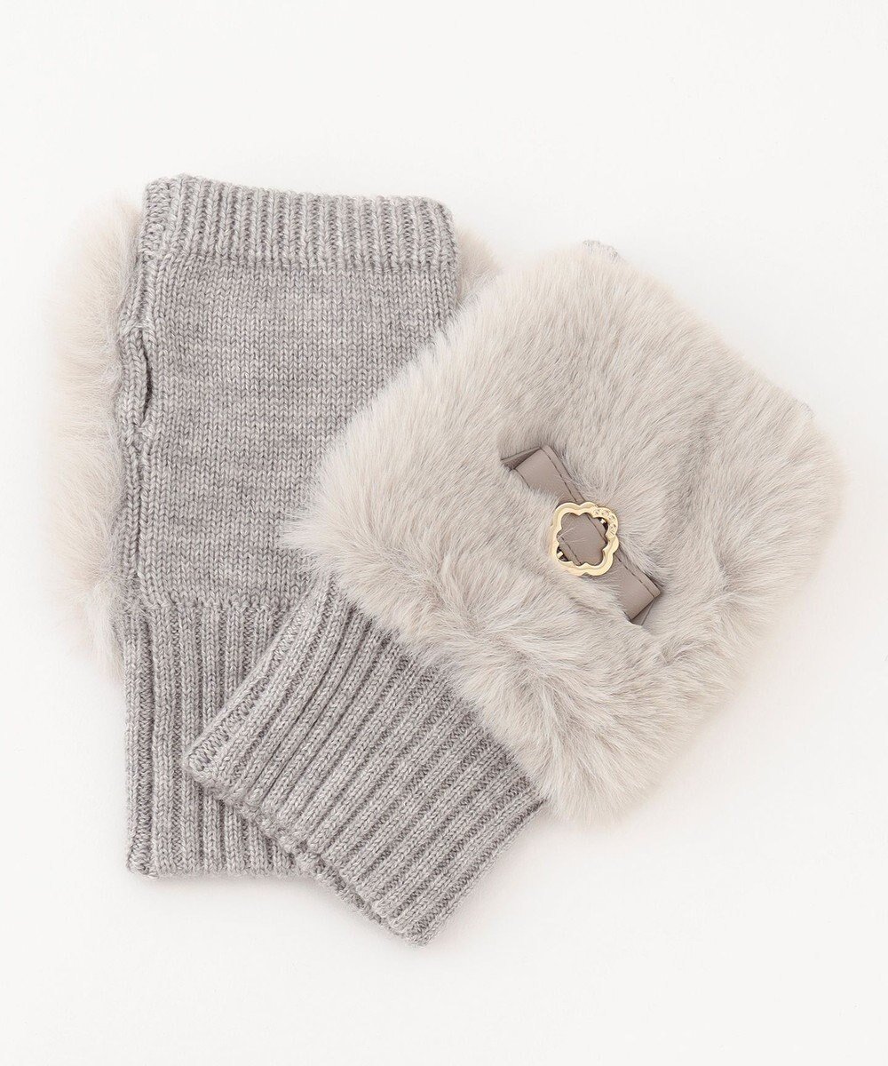 【トッカ/TOCCA】のKNIT FUR HANDWARMER 手袋 インテリア・キッズ・メンズ・レディースファッション・服の通販 founy(ファニー) ファッション Fashion レディースファッション Fashion for Women トップス・カットソー Cut & Sew Tops ニット Knit Tops & Sweaters 手袋 Gloves & Mittens 冬 Winter / This Winter フェイクファー Faux Fur, Imitation Fur リボン Ribbon, Bow リュクス Luxury, Elegant, High-End, Chic A/W・秋冬 Autumn/Winter ライトグレー系|ID: prp329100004674829 ipo3291000000034301456