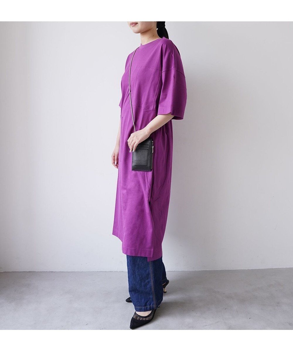 【ハーグ/HAAG】の〈24SS新色登場!〉【スマイルコットン/ソフトタッチ/洗濯機可】SHORT SLEEVE ONEPIECE ワンピース インテリア・キッズ・メンズ・レディースファッション・服の通販 founy(ファニー) ファッション Fashion レディースファッション Fashion for Women ワンピース Dresses 春 Spring 吸水 Absorbent, Quick-Dry スリット Slit, Slit Detail タンブラー Tumbler, Travel Mug ボックス Boxy, Box Shape ボトム Bottoms, Lower Wear ポケット Pocket, Pocket Detail ロング Long, Long-Length S/S・春夏 SS, Spring/Summer, Warm Season 夏 Summer 2024年 2024 2024春夏・S/S Spring/Summer 2024 SS24 パープル|ID: prp329100004674879 ipo3291000000034302271